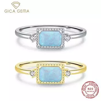 GICA GEMA настоящее серебро 925 пробы фантастический циркон перстни для женщин ювелирные изделия на годовщину свадьбы изысканные аксессуары Anel