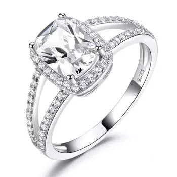 Gica Gema, новинка, кольцо из стерлингового серебра S925, женское прямоугольное нано-белое элегантное кольцо с гранатом 5 белый