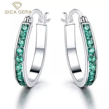 Gica Gema Новые ювелирные изделия из стерлингового серебра S925, персонализированные классические серьги-гвоздики для женщин, изысканные ювелирные изделия высокого качества, подарок на День святого Валентина 925 Silver синий