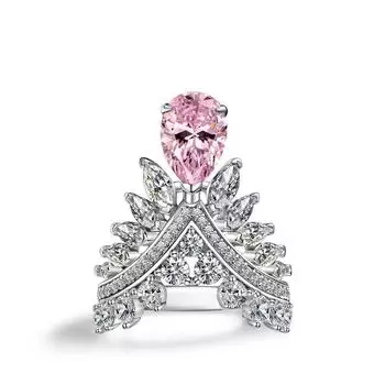 GICA GEMA Роскошное кольцо из стерлингового серебра 925 пробы с сапфиром грушевидной огранки, муассанит, драгоценный камень, гипербола, коктейльное кольцо, женские ювелирные украшения US 5 синий