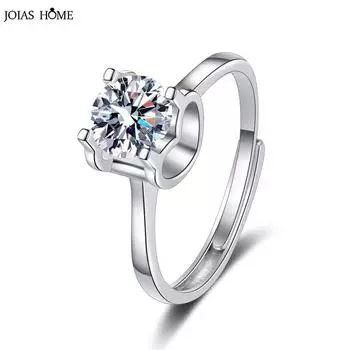 Gica Gema S925 Серебряный комплект 1 карат с цирконом Кольцо с головой быка для женщин Простое кольцо для жизни