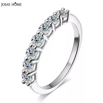 Gica Gema S925 Стерлинговое Серебро с цирконом Высококачественное кольцо с семью звездами в виде сверла с четырьмя когтями Классическая Корона Предложение Подарок