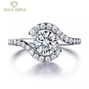 Gica Gema S925 стерлингового серебра Кольцо романтический кубический Персонализированное роскошное кольцо для женщин Свадьба Помолвка Женские подарки высокого класса Ювелирные изделия 5 синий