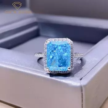 GICA GEMA Стерлинговое Серебро 925 пробы с цирконом, драгоценный камень, камень для свадьбы, обручальное кольцо, ювелирные изделия US 5