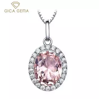 Gica Gema стерлингового серебра 925 пробы овальное великолепное модное популярное ожерелье для женщин FineTemperament ювелирные изделия подарок ко Дню матери 925 Silver розовый/белый