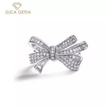 GICA GEMA Твердые стерлинговые 925 пробы со сверкающими цирконами и драгоценными камнями, обручальные кольца для женщин, ювелирные изделия для помолвки и вечеринки US 5 белый