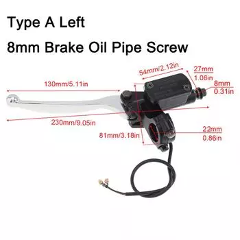 Гидравлические тормоза, универсальный тормозной насос для мотоцикла, багги, скутер, цилиндр, насос, аксессуары для ручек, левый и правый рычаг сцепления D