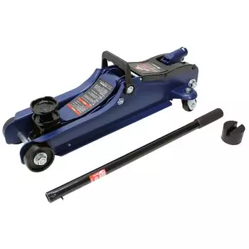 Гидравлический домкрат Meltec для автомобиля 2т с низким опусканием, максимальное значение, седловидное крепление Meltec, значение/минимальное значение 335(365)/85(115)мм (30ммВВЕРХ) ФА-24 синий