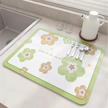 Гидрофильный коврик для стола, кухонный, домашний, ресторанный, быстросохнущий, дренажный коврик, подушка, бытовые нескользящие коврики 30x40cm