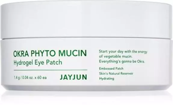 Гидрогелевая маска для контура глаз Jayjun Okra Phyto Mucin TU прозрачный