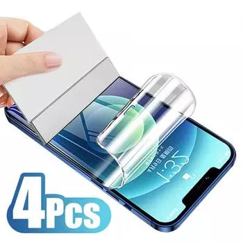 Гидрогелевая пленка, 4 шт., полное покрытие для iPhone 11, 12, 13, 14 Pro Max, мини-защитная пленка для экрана iPhone 14, 8, 7 Plus, 6, 5S SE, 2020, не стекло iphone 11 чистый