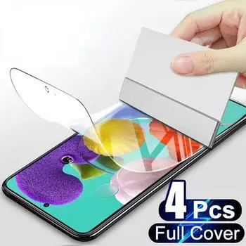 Гидрогелевая пленка для Samsung Galaxy A51 A71 A31 A32 A52 A72 A33 A53 A73, защитная пленка для экрана Samsung A12 A02 A03S A21S, 4 шт. iphone 11 чистый