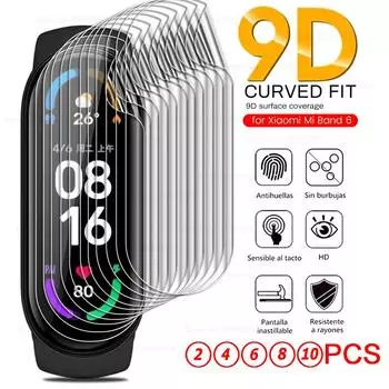 Гидрогелевая пленка для Xiaomi Mi Band 7 6 5 4 3 Band6 MiBand6 9D изогнутая защитная пленка Xiomi MiBand 6 умный браслет не стекло For Xiaomi Mi Band 3