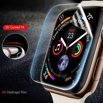 Гидрогелевая пленка, полноэкранная защитная пленка для iWatch 7 SE 4, 5, 6, 40 мм, 44 мм, 41 мм, 45 мм, прозрачная пленка для Apple Watch 3, 2, 1, 38 мм, 42 мм, не закаленное стекло 42mm Series123 чистый