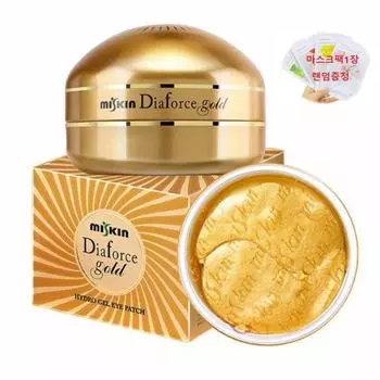 Гидрогелевые патчи для глаз Miskin Diaforce Gold, 60 шт., в комплекте 1 маска, 1 шт.