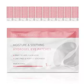 Гидрогелевые патчи для наращивания ресниц Lash Monster Eyelash Extension Eye Patch, влажные гелевые патчи без ворса, 2 упаковки, 100 штук