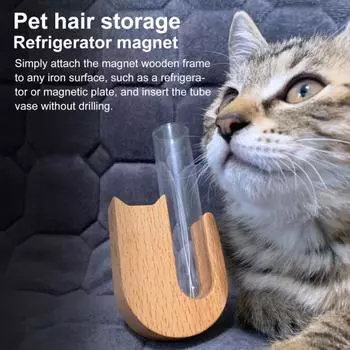 Гидропонные растения Ваза для пробирок Деревянный коллекционер для кошек и собак Магнит для холодильника Растения хаки