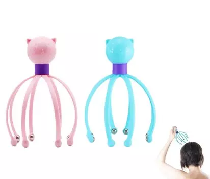 Гидротерапия кожи головы кошки, характер кожи головы осьминога, стресс, расслабляющий массаж, освежающий массажер, линия, щетка, щетка, облегчение, массаж, щетка,