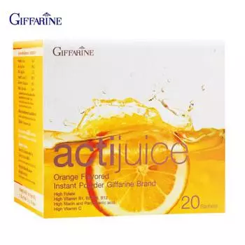 Giffarine Actijuice растворимый порошок со вкусом апельсина, 20 пакетиков 41804 - Тайский 20 Sachets оранжевый