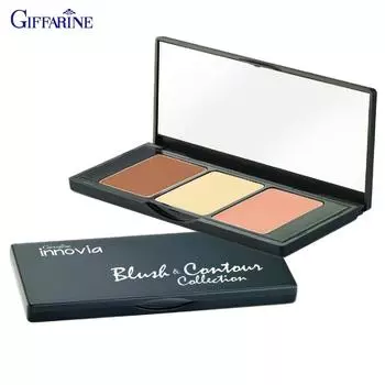 Giffarine Innovia Blush & Contour Collection Set 01 Розовый / 02 Оранжевый, коллекция премиум-класса для совершенствования ваших черт и создания объема, 12610-12611 01 Pink