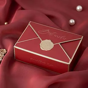 Gift Box Wrapping Box Small of Stylish Present Gift Cute Sweets Gift 10 pieces x 7cm x [Set 10] (Red (10cm 3.5cm))