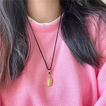 Gift Male Gift Korean Style Necklace Women Clavicle Chain Fashion Jewelry Buddha Head Necklace золотой