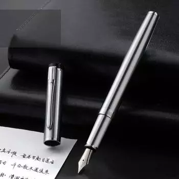 Gift Pen Office Stainless Steel Extra Fine Calligraphy Pen Signature Pen Fountain Pen Writing Pens 0.38mm-Stainless Steel