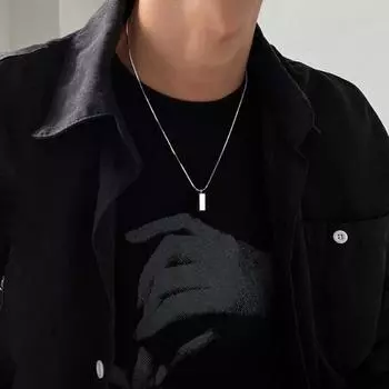 Gift Snake Bone Chain Geometric Necklace Clavicle Chain Men Necklace Korean Style Necklace серебряный