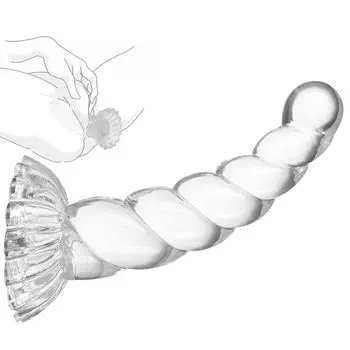 Giftoyou Dildo Анальная пробка Прозрачный Новичок Анальное развитие с присоской Стимуляция Высокая эластичность Полностью водонепроницаемый Унисекс Товары для взрослых Взрослый