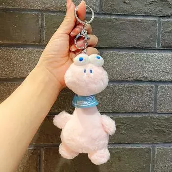 Gifts Green Dinosaur Doll Plush Dinosaur Keychain Dinosaur Plush Keyring Backpack Pendant розовый