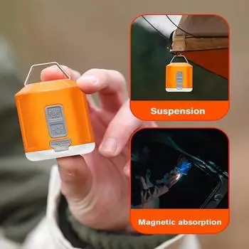 GIGA Pump 4.0 Мини воздушный насос для матраса, кемпинга, уличного использования, портативный электрический надувной насос для плавательного круга, вакуумный насос с 5 насадками Orange