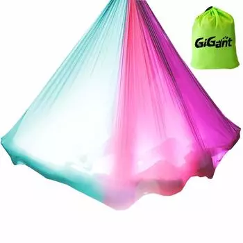 GiGant Aerial Yoga Dedicated 5m x Гамак Ткань Только одиночные упражнения Aerial Yoga Aero Yoga (гигант) 2,8 м Антигравитация (Ягодные конфеты)