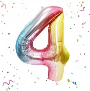 Гигантская цифра 40 дюймов, День рождения, Для украшения на вечеринку по случаю дня рождения, Детская вечеринка в честь годовщины дня рождения, Вечеринка в честь крещения ребенка One Size