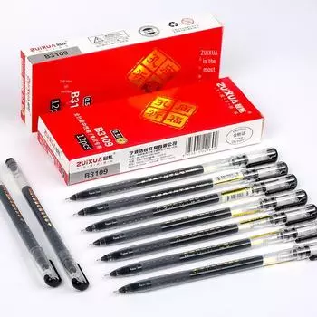 Гигантская гелевая ручка 0,5 мм: Большая емкость, полноразмерная игла, ручка для подписи на водной основе для студентов и офисного использования. Доступна в красном, синем и черном цветах. 0.5mm красный