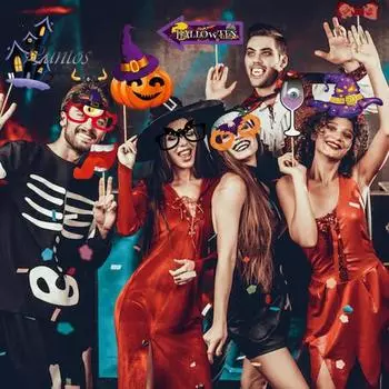 Гигантская надувная рамка для селфи на Хэллоуин с 30 забавными реквизитами Простая установка Реквизит для фотобудки в стиле Хэллоуина Товары для украшения вечеринки A