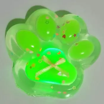 Гигантская светящаяся игрушка «Когти кошки» с ощущением сдавливания и медленной игрушкой, с прозрачными кристаллическими когтями кошки One Size зелёный