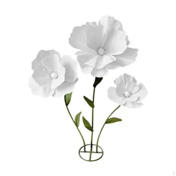 Гигантские цветочные композиции для свадеб, большие искусственные цветы для украшения вечеринок White