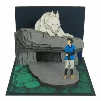 Гигантские кресла-мешки MP07-42 Sankei Studio Ghibli Mini Princess Mononoke Moro and Ashitaka Non-Scale Paper Craft
