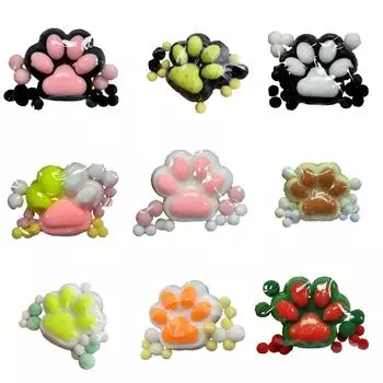 Гигантские супер-большие прозрачные кошачьи когти супер мягкие липкие медленные декомпрессионные игрушки One Size чёрный