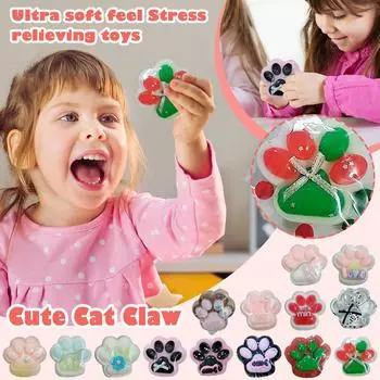 Гигантские супер-большие прозрачные кошачьи когти супер мягкие липкие медленные декомпрессионные игрушки One Size