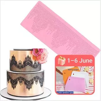 Гигантские ювелирные изделия, кружевная подушка, силиконовая помадка, кружевная форма, шоколадное ремесло, инструмент для украшения свадебного торта розовый