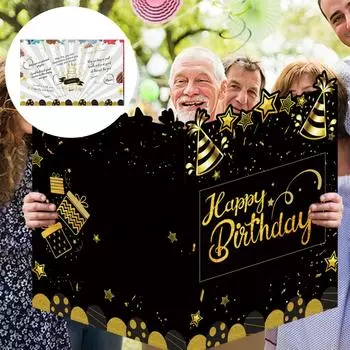 Гигантский день рождения, праздничные атрибуты, книга сообщений, бумажный день рождения One Size