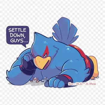Гигантский Falco Furry Fandom, термотрансферная печать, виниловые нашивки, наклейки для одежды, аппликации «сделай сам», моющиеся нашивки