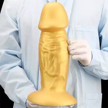 Гигантский мягкий жидкий силикон двойной твердости, 10 см, имитация большого фаллоимитатора, большая анальная пробка, товары для взрослых