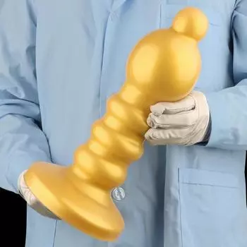 Гигантский золотой силиконовый дилдо анальная пробка очень большой размер XXL супер толстый фистинг секс-игрушка для мужчин и женщин BDSM
