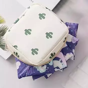 Гигиеническая салфетка с рисунком, сумка для хранения тампонов, гигиенические прокладки, переносной чехол для хранения косметической помады, органайзер для кабелей передачи данных персиковый