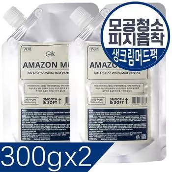 GIK Amazon White Centella asiatica Tea Tree Deep Care Mud Pack 300 г, 1 упаковка, 2 набора