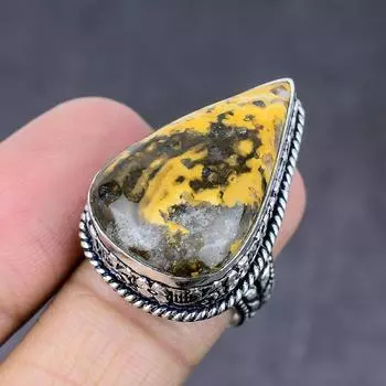 Gila Monster Gemstone Handmade 925 Sterling Silver Gift Jewelry Ring Size 8 l7d98