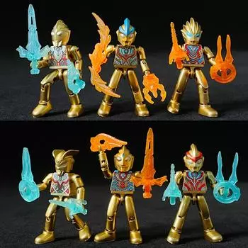 Gilded Warrior Doll Building Block Toy Children S Assembled Toy