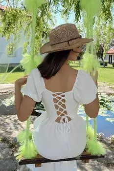 GILLA S QUEEN Белое длинное женское платье с открытой спиной - НОВЫЙ СЕЗОН